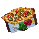 mozzarella veggies pide